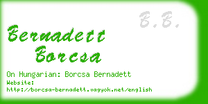 bernadett borcsa business card